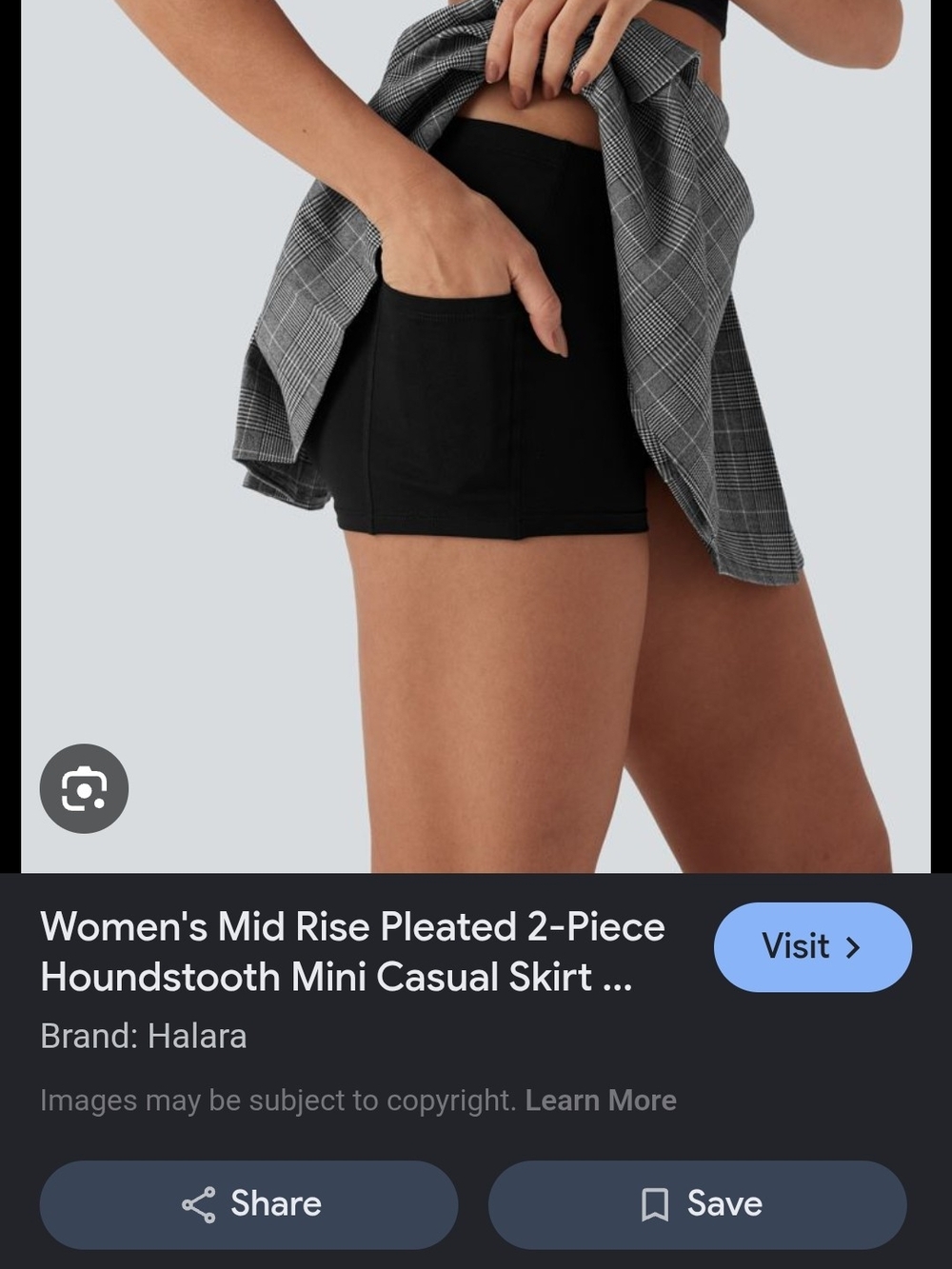 Black High-Waist Mini Skirt With Shorts